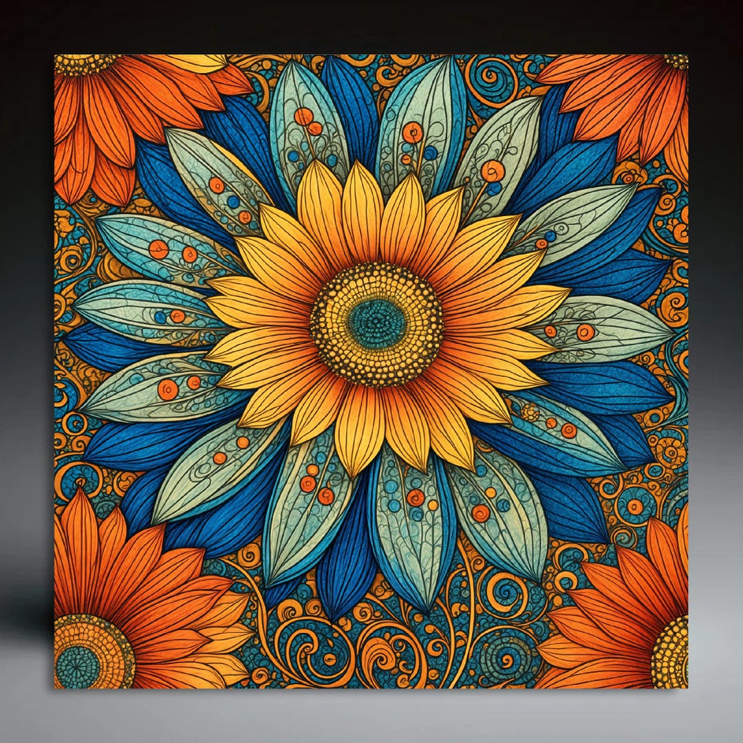 Ceramic Tile Coasters Colorful Abstract Inspired by Paul Klee