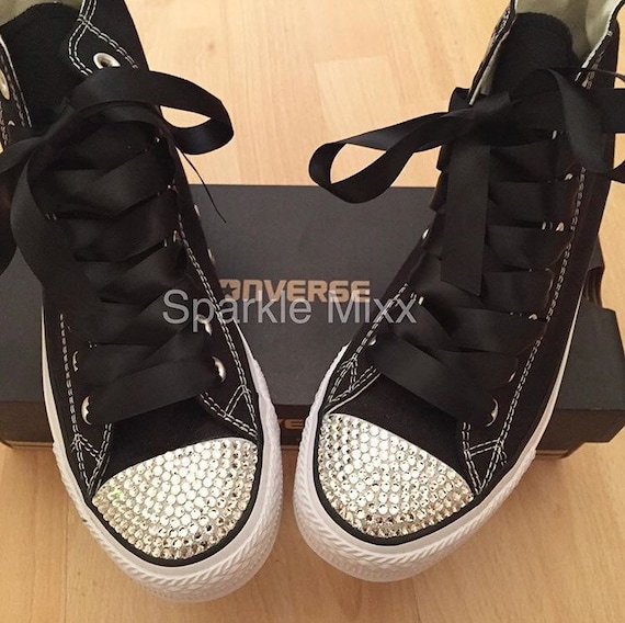 converse black laces