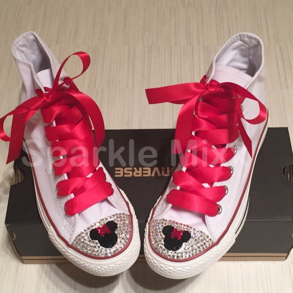 white converse red laces