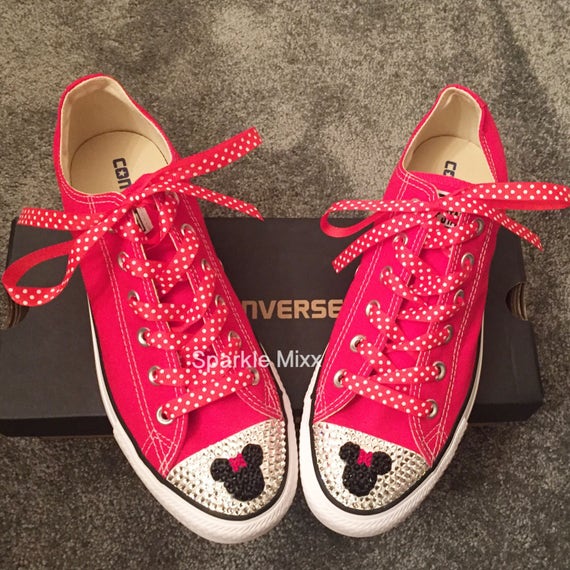 Converse Minnie Mouse cristal orteil rouge adulte avec Converse Minnie Mouse cristal orteil rouge adulte avec