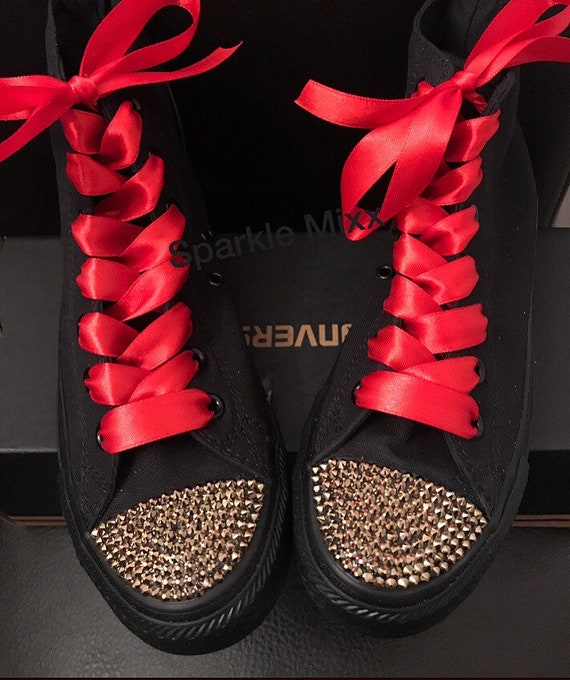 red converse black laces