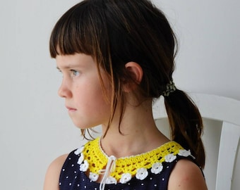 Collar Peter Pan, Crochet neckband, Dickey collar women o kids, Crochet lace collar