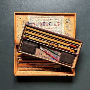 Antique Sign Maker&#39;s Printing Kit - Large Rubber Stamp Set, Aristocrat Number 12,