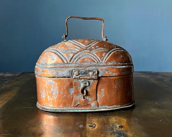 Antique Turkish Copper Bathhouse Soap Box, Copper Hammam, Decorative Kildan