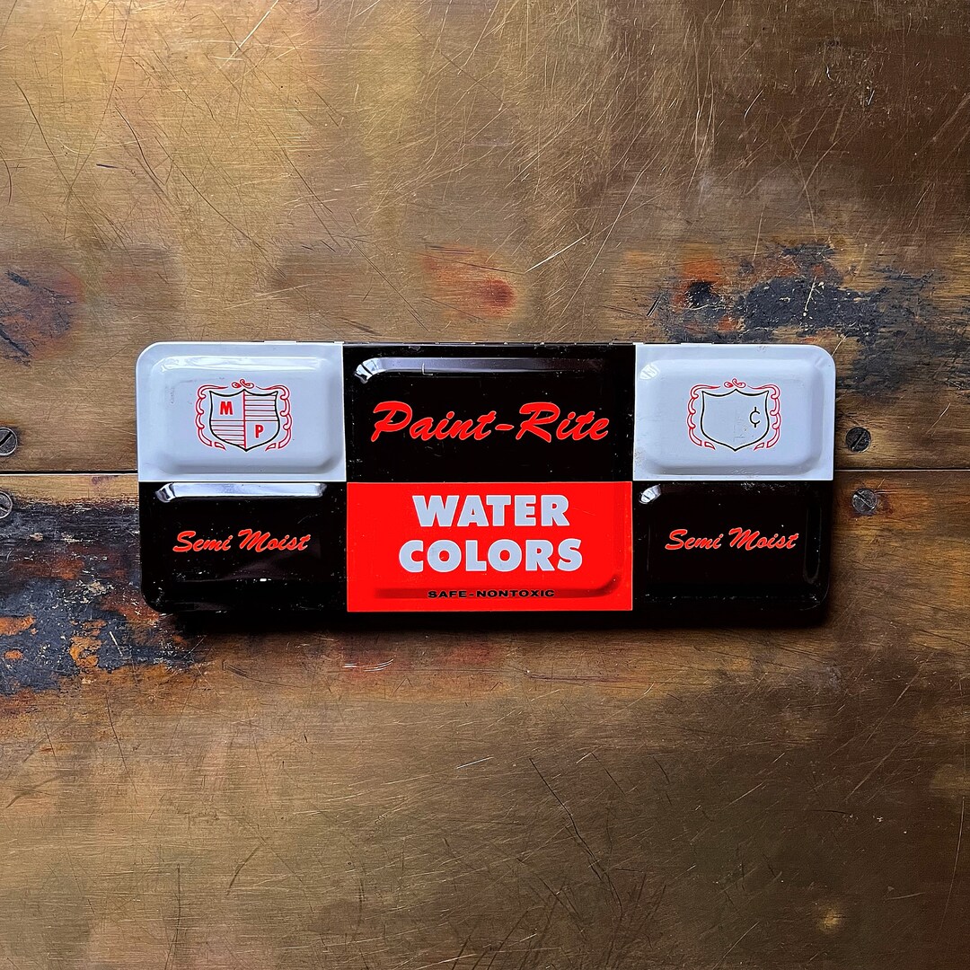 Vintage Paint-rite Watercolor Paint Tin Mid Century Art - Etsy