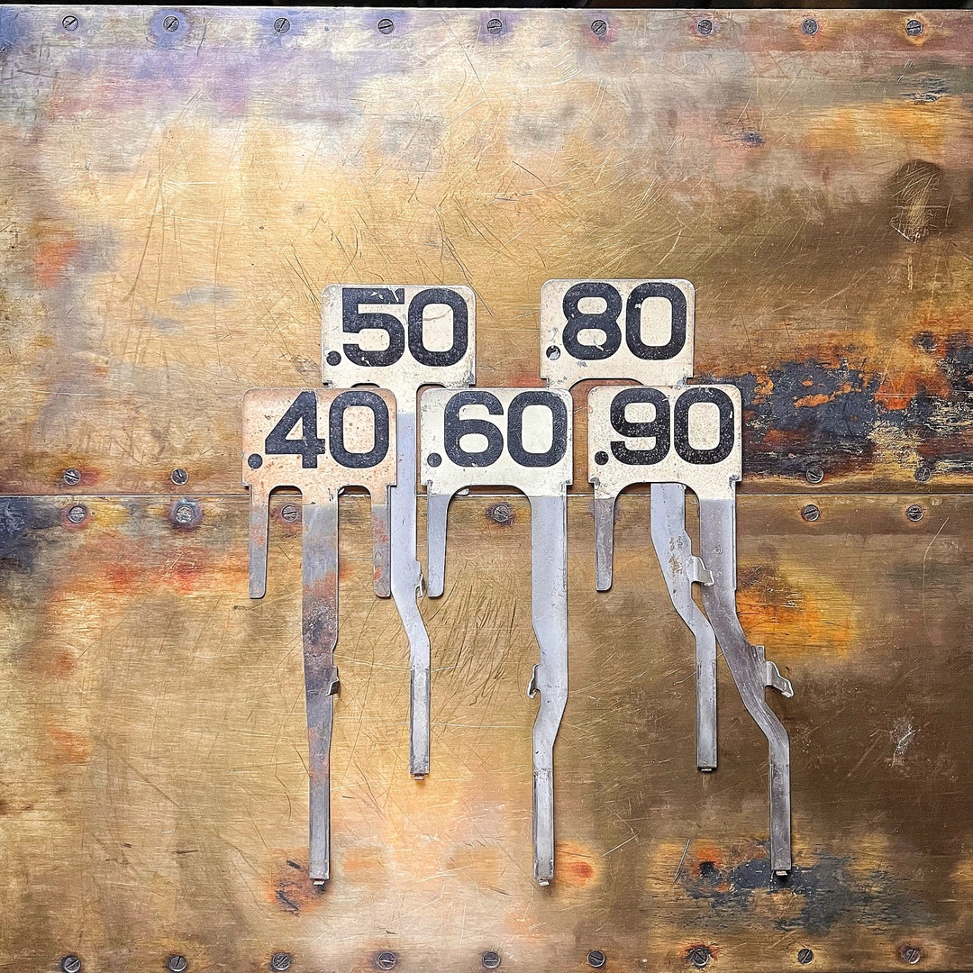 Vintage Cash Register Flag Lot, Five National Cash Register Price Flags