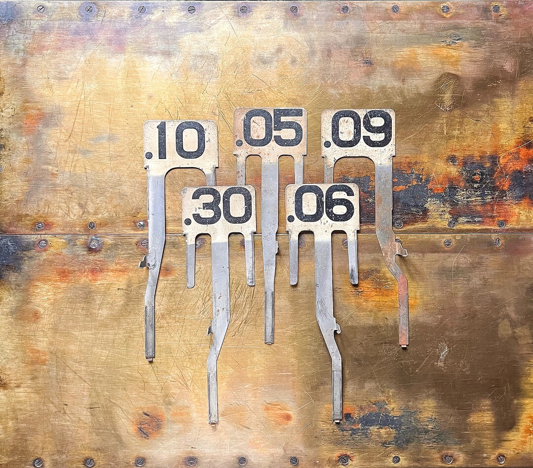 Vintage Cash Register Flag Lot, Five National Cash Register Price Flags