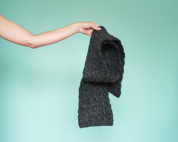 Extra Thick Heather Gray Scarf - image 5
