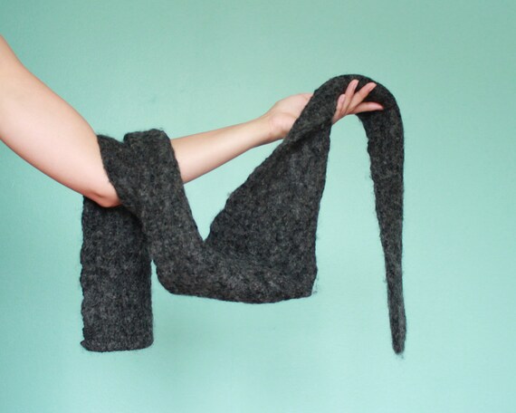 Extra Thick Heather Gray Scarf - image 1