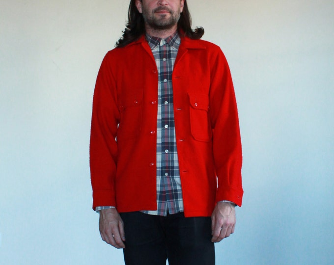 Vintage Red Wool Boy Scout Jacket Size 38 Etsy