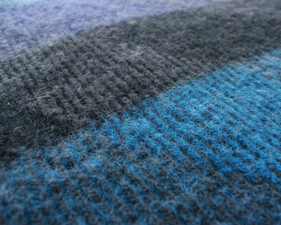 Blue Wool Argyle Sweater - image 4