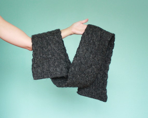 Extra Thick Heather Gray Scarf - image 4