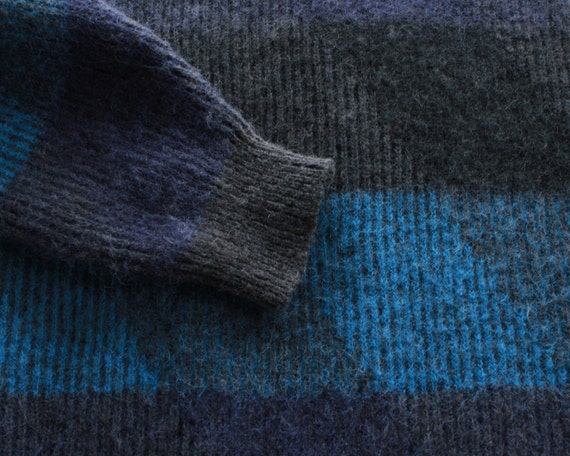 Blue Wool Argyle Sweater - image 2