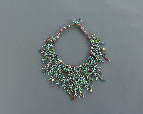 Ornate Beaded Vine Necklace