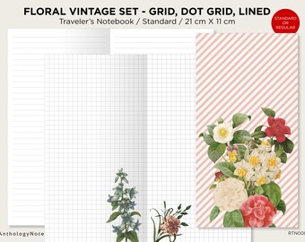 Traveler's Notebook Printable Insert Midori Vintage Cats | Etsy