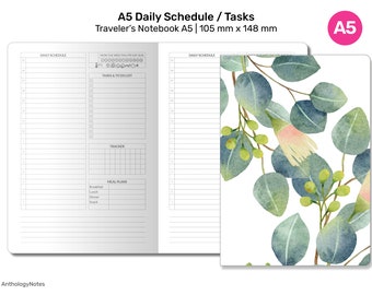 A5 TN DAILY Schedule Appointment Tasks & Tracker Printable Planner Insert