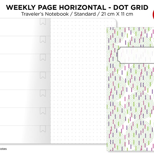 Weekly View Dot Grid Page Wo1p Traveler's Notebook - Etsy