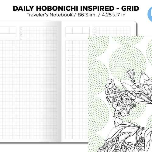 B6 Slim Daily HOBONOCHI Inspired Printable Insert - Etsy
