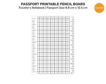 TN Passport PENCIL BOARD Printable Grid Shitajiki 下敷きunder