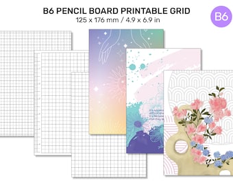 TN B6 PENCIL BOARD Printable Grid Shitajiki 下敷きUnder-sheet Notebook Underlay