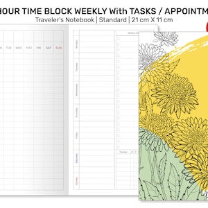 Standard TN WEEKLY 24 Hour Time Block with Appointments, Tasks and Tracker RTN070