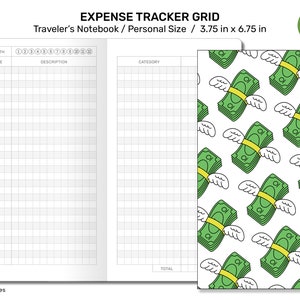 PERSONAL TN Insert Expense Tracker for Traveler&#39;s Notebook Printable Refill
