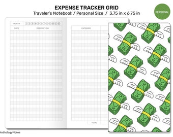 PERSONAL TN Insert Expense Tracker for Traveler's Notebook Printable Refill
