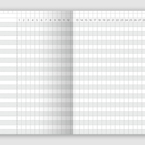 A6 Size Monthly Tracker Grid - Printable Traveler's Notebook Planner ...