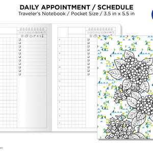 TN POCKET Size Daily View GRID Traveler&#39;s Notebook Printable Insert Weather, Mood, Water Intake Tracker