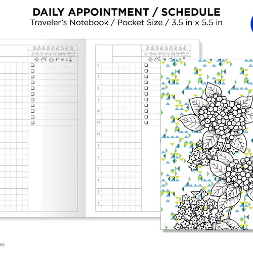 TN POCKET Daily GRID Appointment Schedule Printable - Etsy