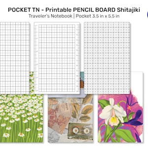 Pencil Board POCKET SIZE PRINTABLE Shitajiki 下敷きUnder-sheet