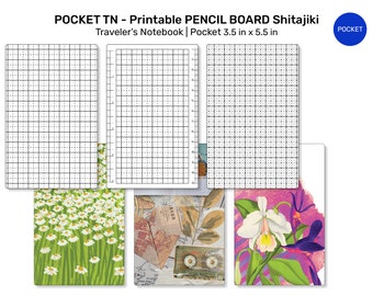 Pencil Board POCKET SIZE PRINTABLE Shitajiki 下敷きUnder-sheet
