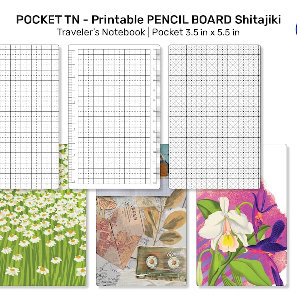 Bleistift-Brett POCKET SIZE DRUCKBARE Shitajiki ❃ ❃ ❃ ❃ ❤ ❤ ❤
