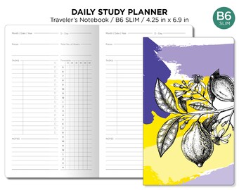 B6 Slim DAILY STUDY Printable Insert for Traveler's Notebook