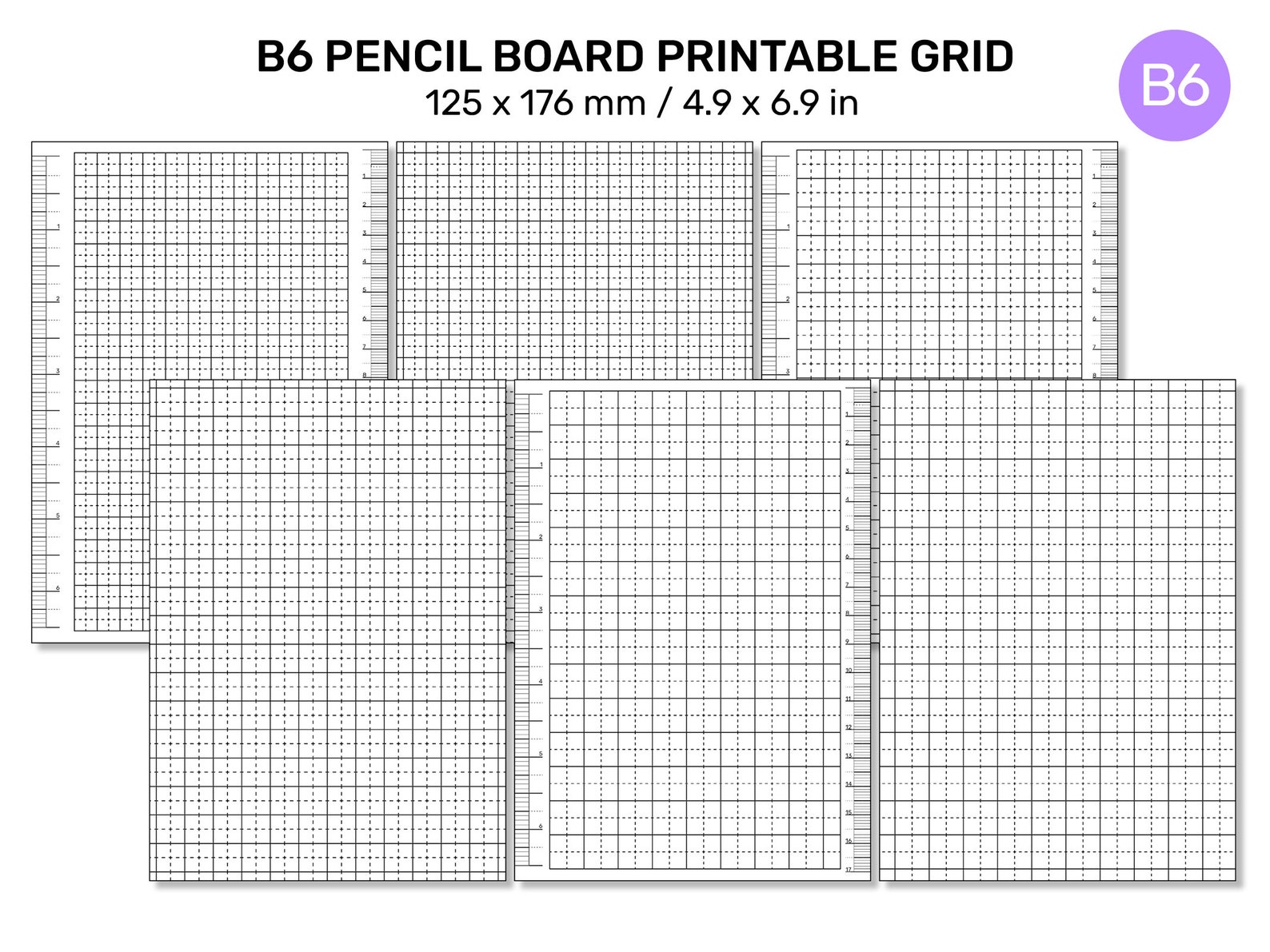 TN B6 PENCIL BOARD Printable Grid Shitajiki 下敷きunder-sheet Notebook ...