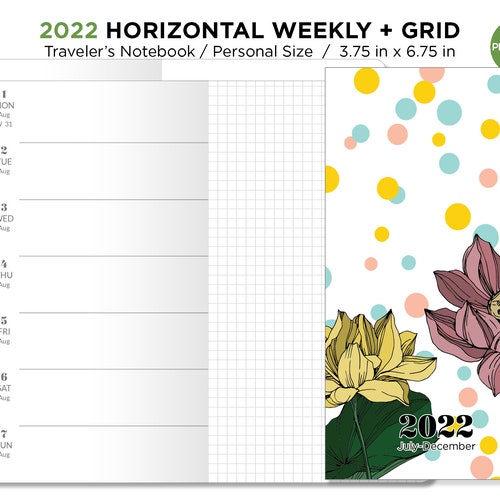 Traveler's Notebook Weekly Planner Printable TN A6 - Etsy