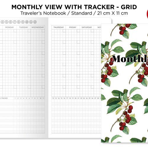 Traveler's Notebook Printable Passport Size Classic Grid - Etsy
