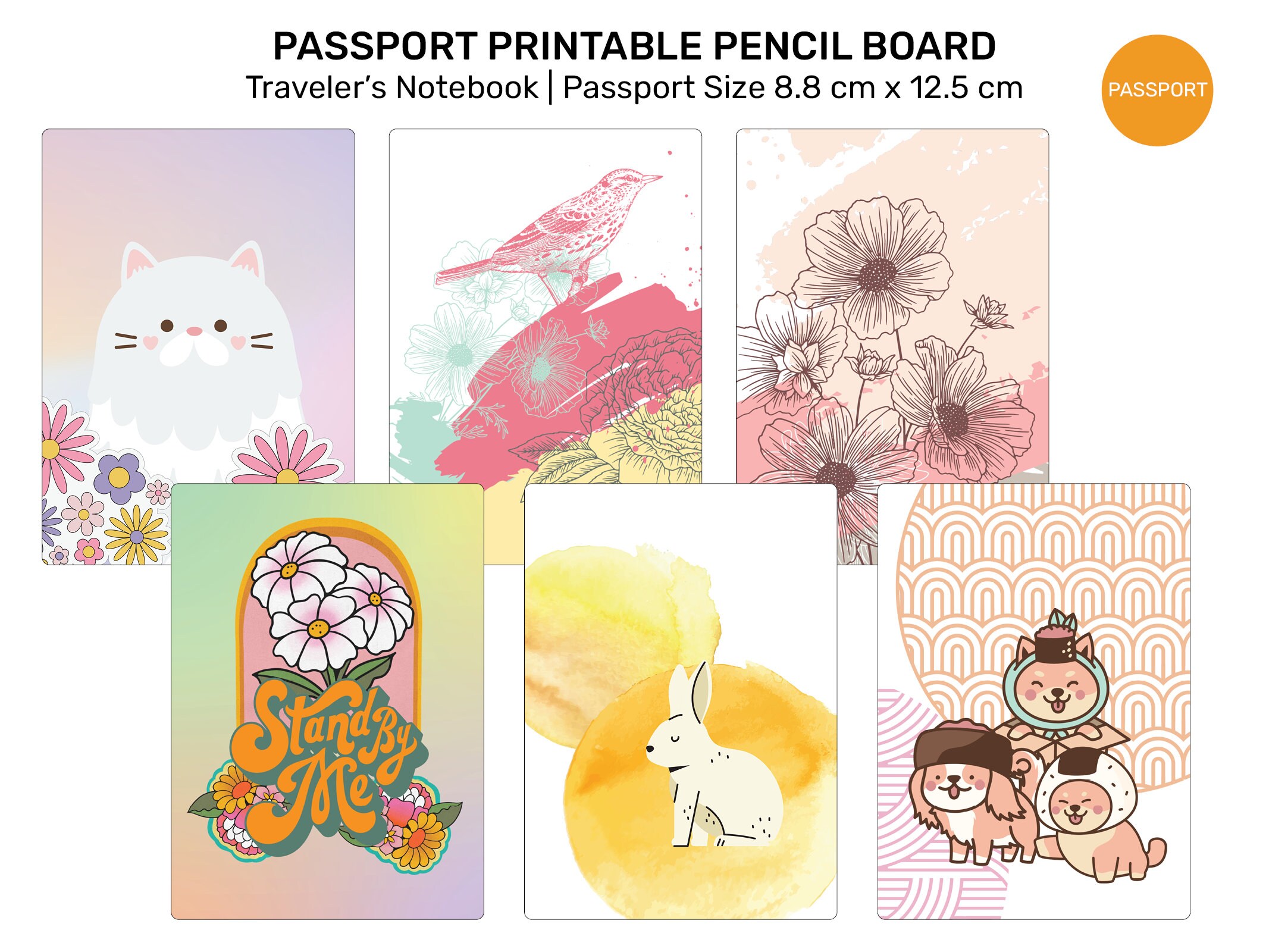 TN Passport PENCIL BOARD Printable Grid Shitajiki 下敷きunder