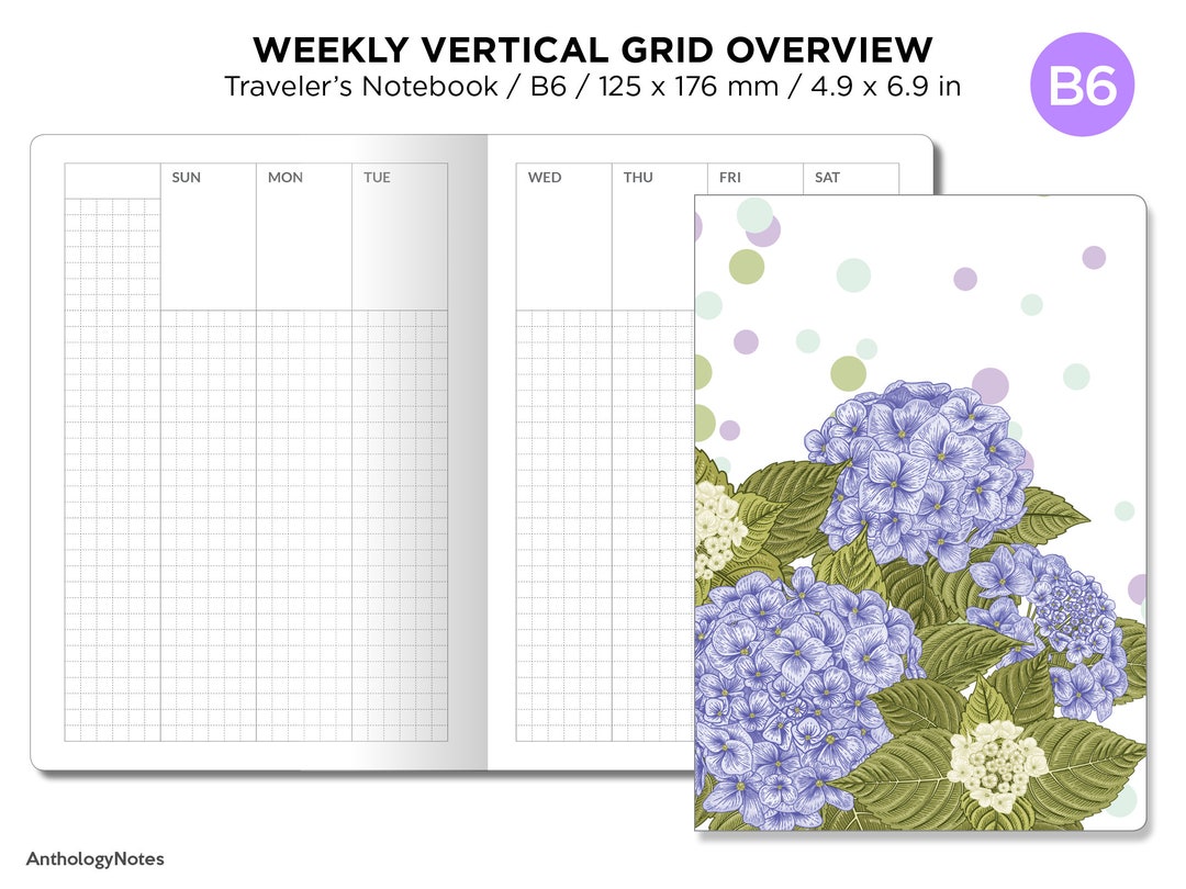 TN B6 Weekly GRID Vertical With Daily Boxes Printable Insert for ...