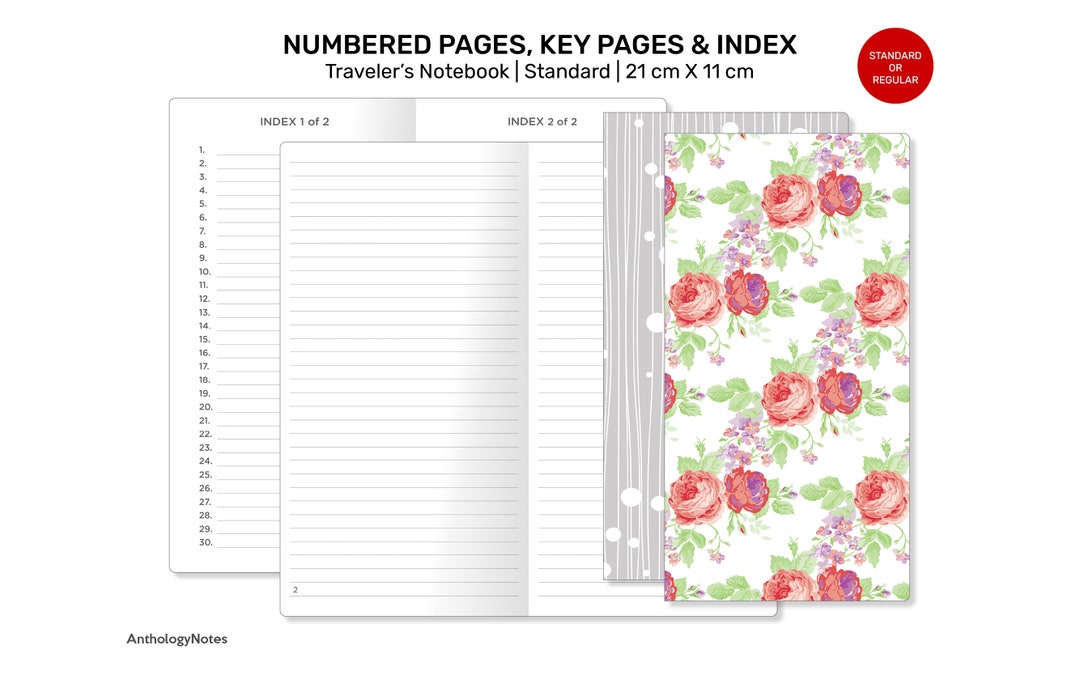 Log Note Ruled TN Standard BULLET Rapid Log Format Lined Ruled Traveler's Notebook ...