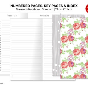 TN Standard BULLET Rapid Log Format Lined Ruled Traveler's Notebook Printable Insert Refill