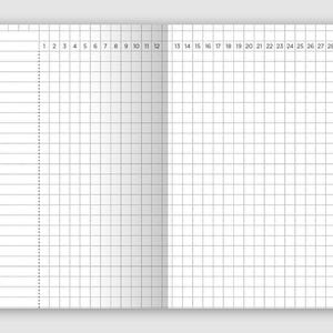 A6 Size Monthly Tracker Grid - Printable Traveler's Notebook Planner ...