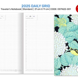2025 Daily Standard TN GRID Printable Traveler&#39;s Notebook Refill | Minimalist and Functional Daily Schedule