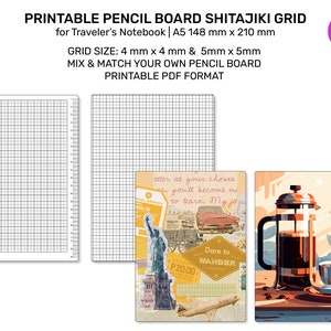 Shitajiki Pencil Board (A5: accesorio para cuaderno compatible con Bullet  Journal, Hobonichi, Midori MD, Rhodia, Tomoe River Paper y más! (A5 (5.827  x