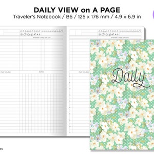 B6 Daily Traveler's Notebook Printable Minimalist Functional GRID With ...