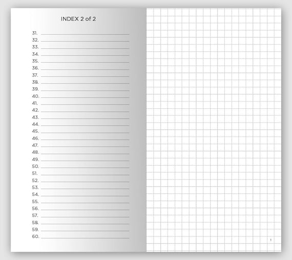 TN Personal Size Journal SET Grid Dot Grid Blank Lined - Etsy UK