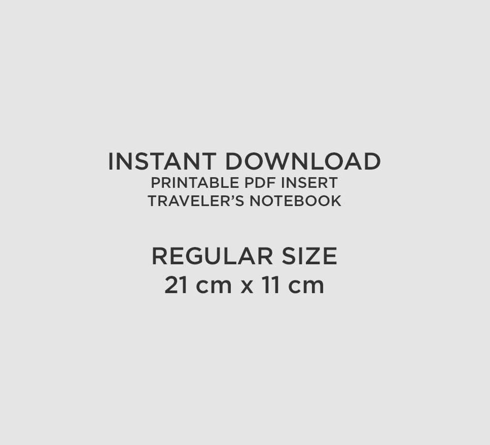 2023 Monthly GRID Standard TN Size Traveler's Notebook Etsy