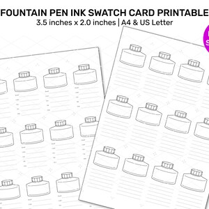 Printable Pen Test and Colour Swatch Template for Journaling