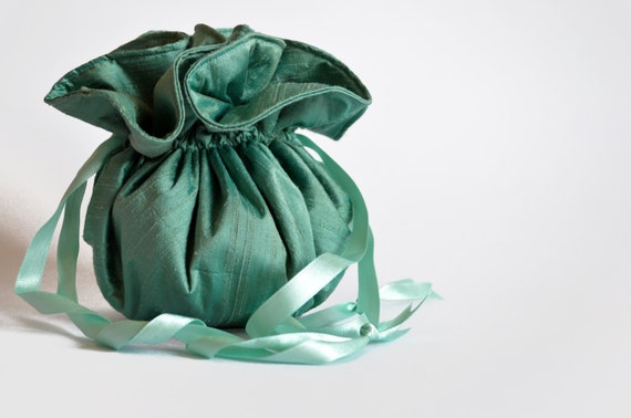 silk drawstring pouch