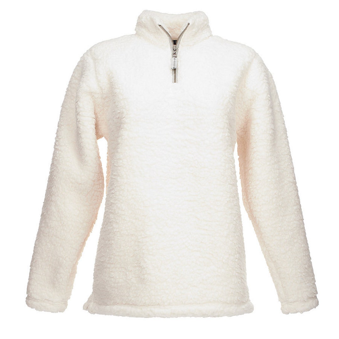 Sherpa Quarter Zip Long Sleeve Pullover With Personalized Embroider ...